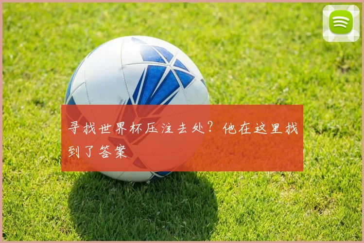 寻找世界杯压注去处?他在这里找到了答案